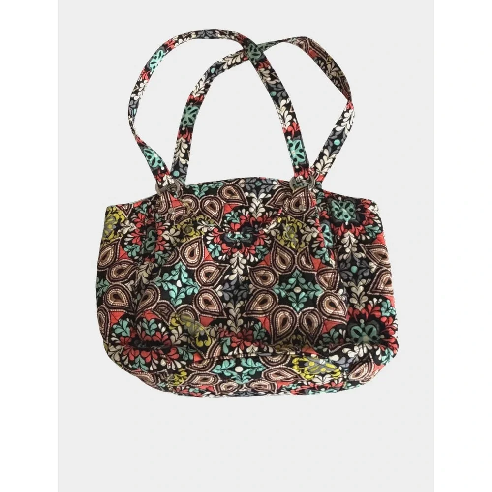 Vera Bradley Women's Mandy Sierra Quilted Paisley Shoulder Bag Handbag Purse